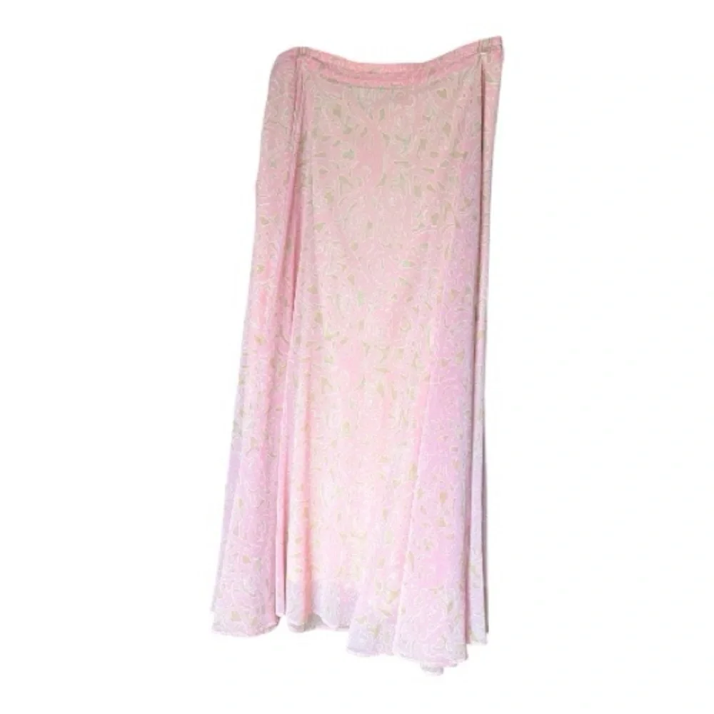 Soft Surroundings Light and Airy Pink Maxi Skirt, XLT - Picture 4 of 12